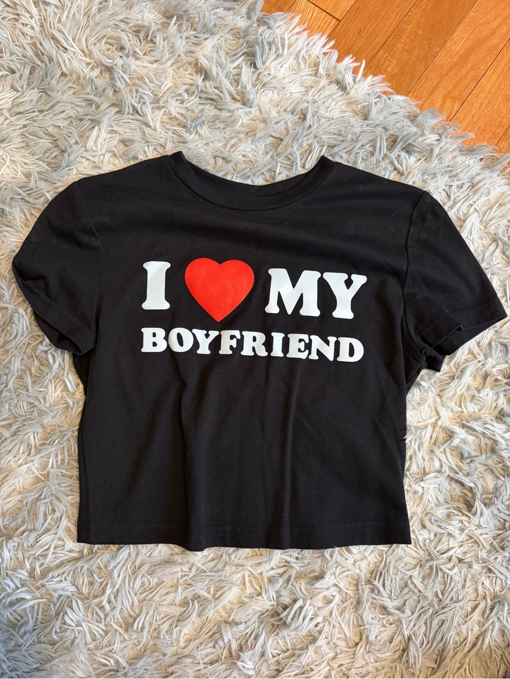 I Love My Boyfriend Black Graphic Tee
